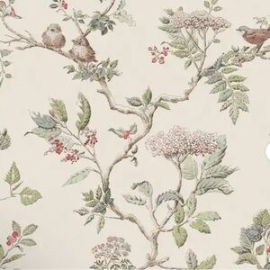 New! Laura Ashley Elderwood Natural Wallpaper in Cream, 1 Roll, 56 sq ft